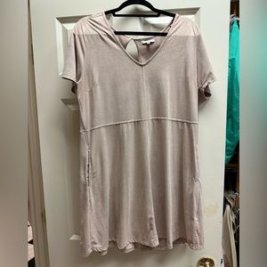 Casual faux suede dress